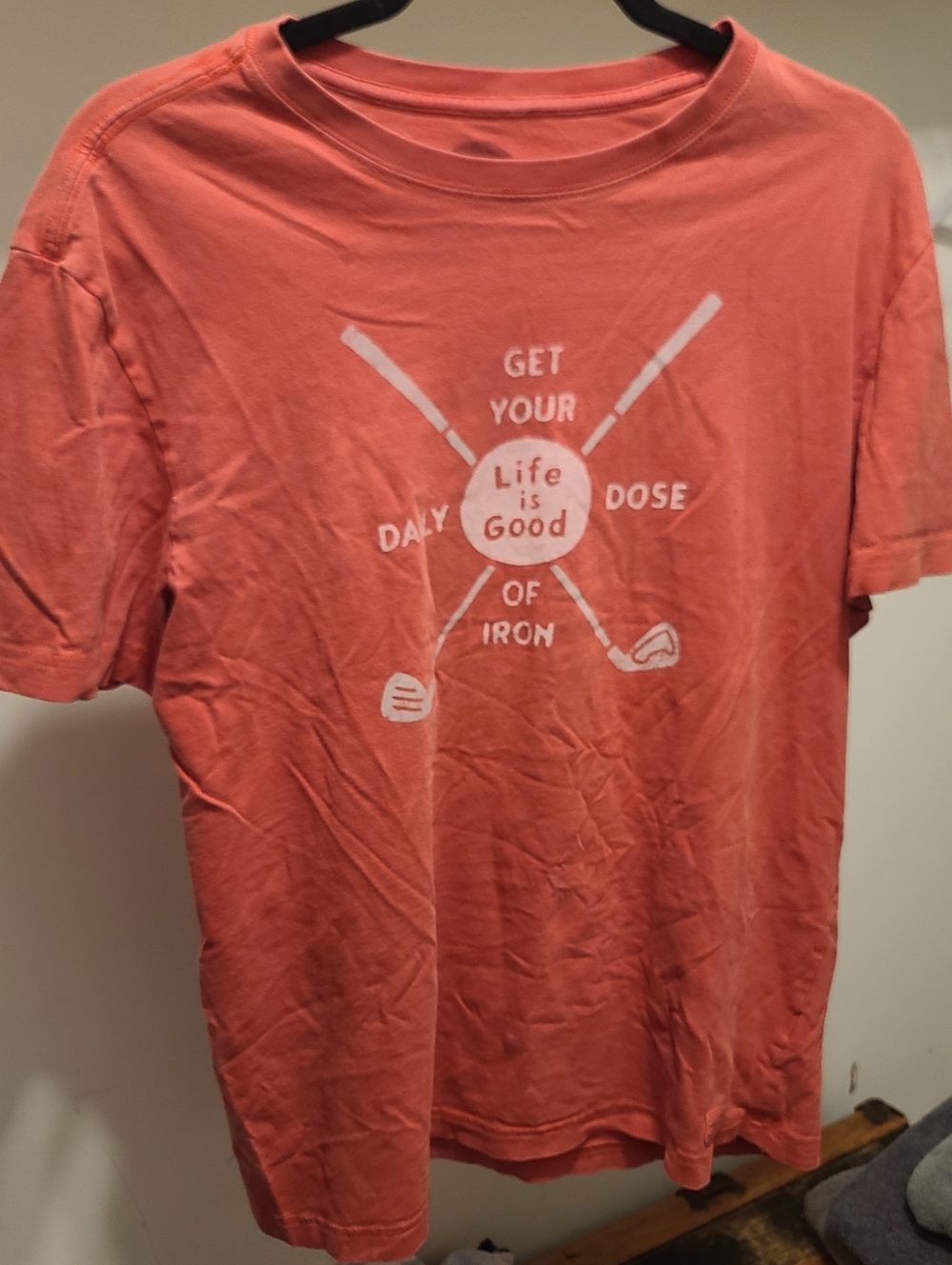 Life Is Good Golf Tee Shirt Med